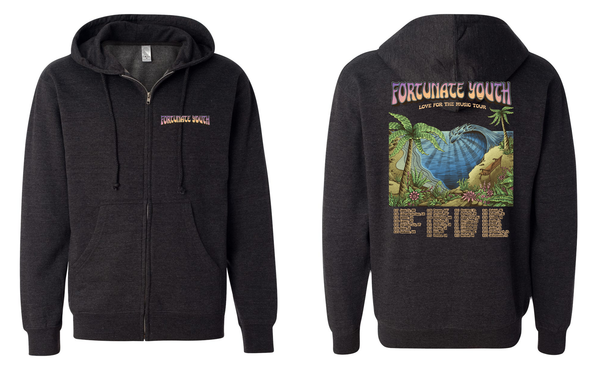 Love For The Music Zip Hoodie (Black) – Fortunate Youth