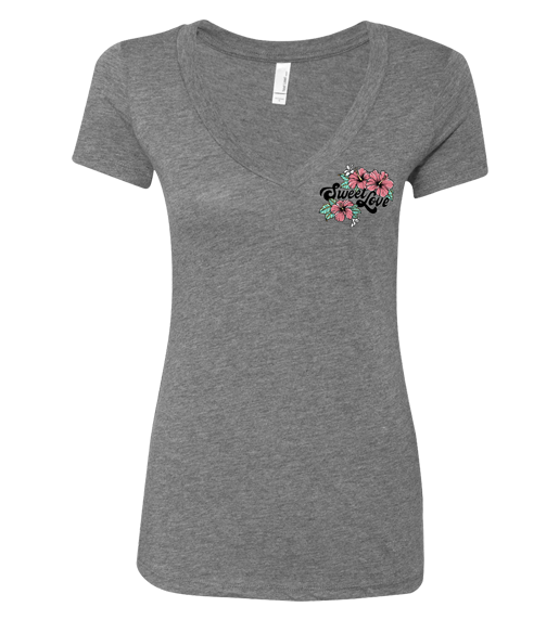 Women's Sweet Love V-Neck (Heather Gray)
