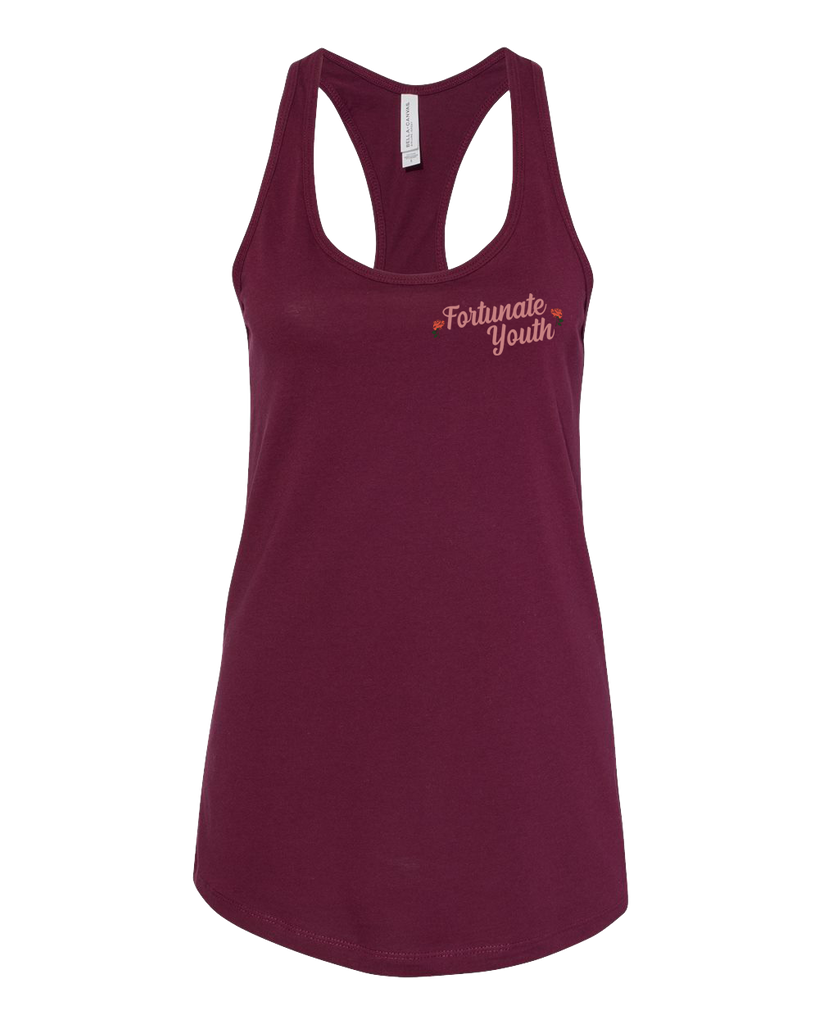 Women's Roses Tank (Burgundy)
