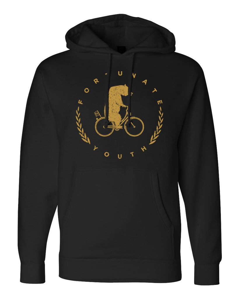 Bear Pullover Hoodie (Black)