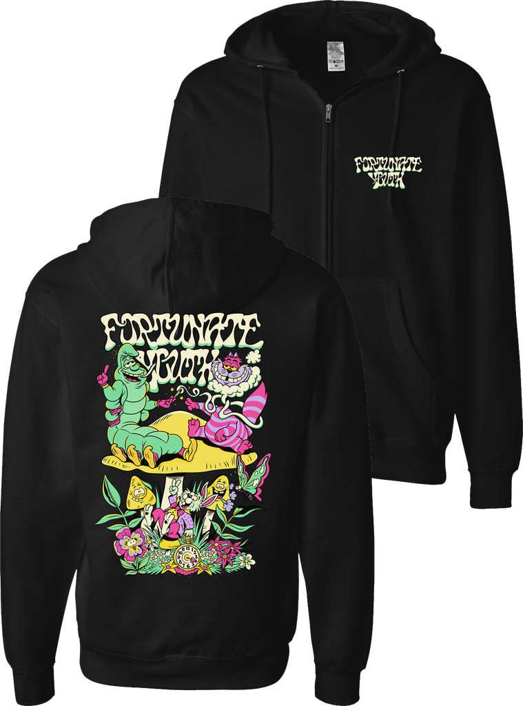 Alice 4/20 Zip Hoodie (Black)