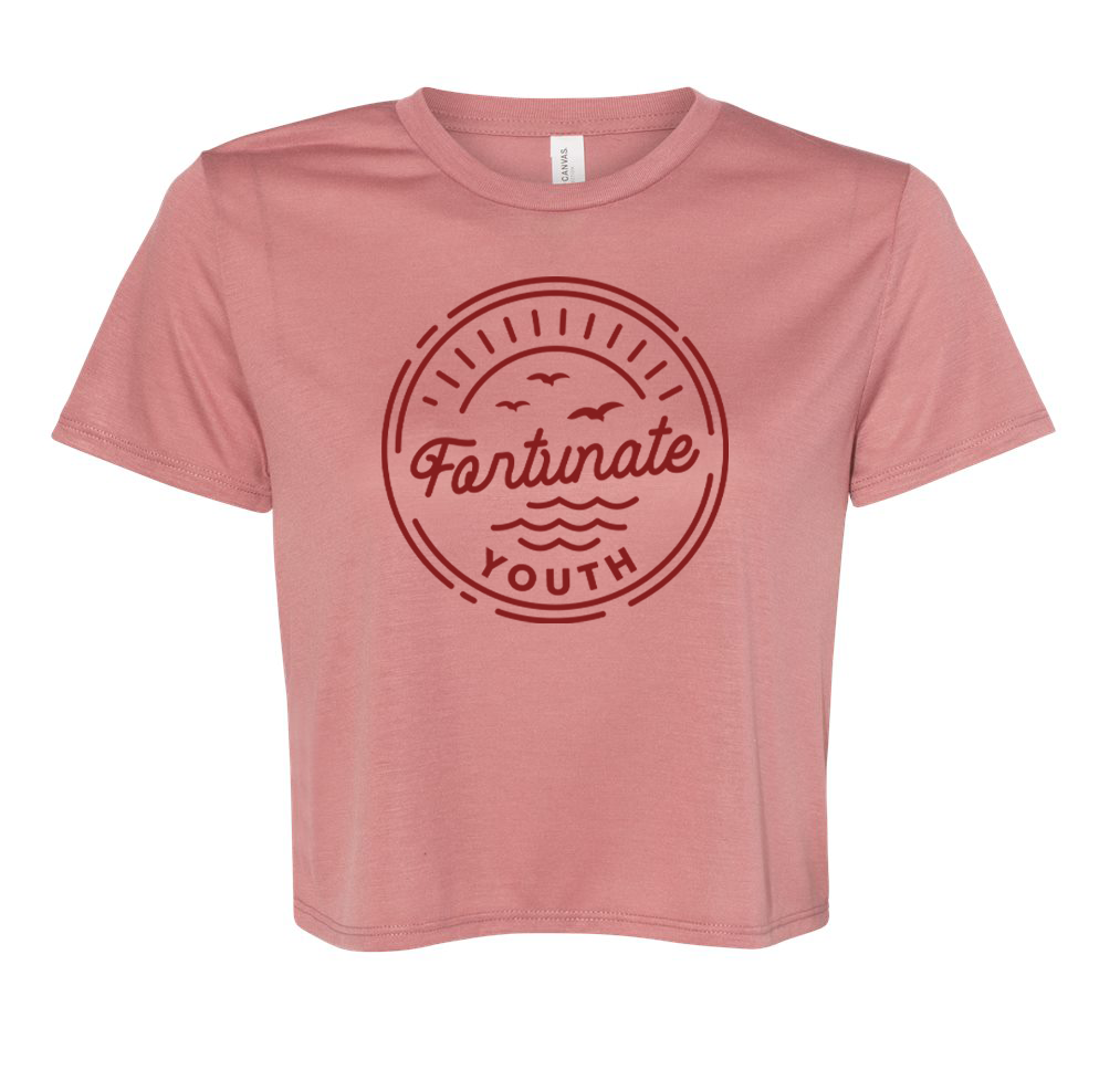 Women’s Birds Crop Tee (Mauve)