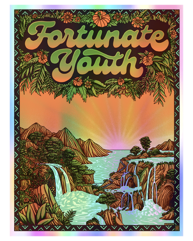 Waterfall Foil Poster