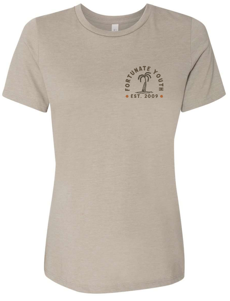 Women's Beach Palm Tee (Stone)