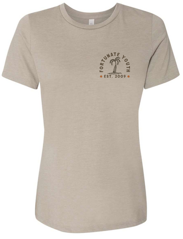 Women's Beach Palm Tee (Stone)