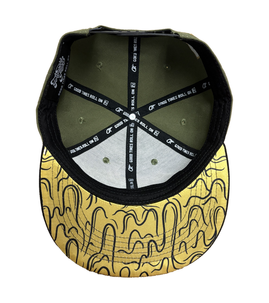 Rock Logo Snapback (Olive Green)