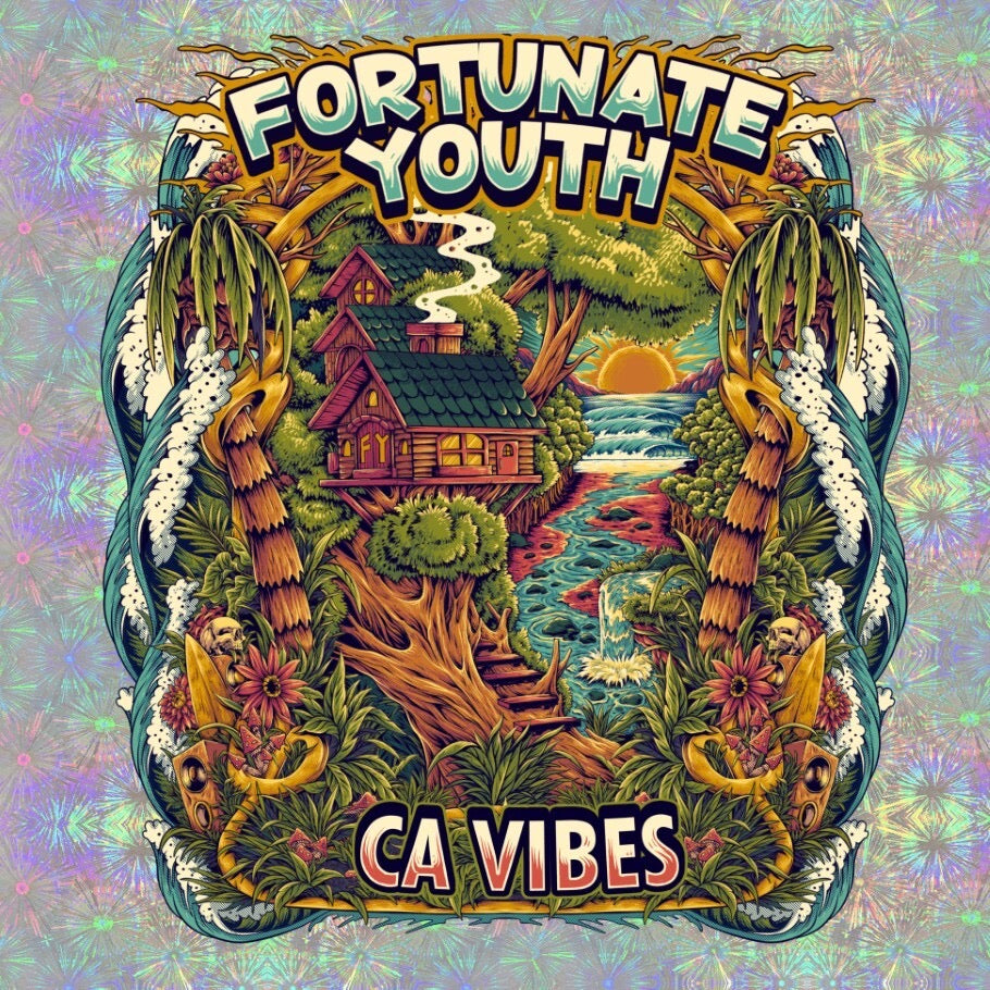 CA Vibes Square Foil Poster 12x12