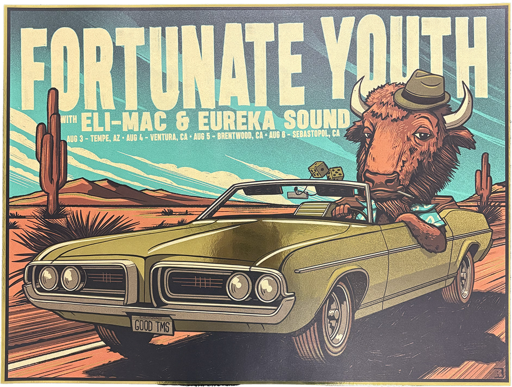 FY August 3rd-6th Tour Gold Foil Poster With Eli-Mac & Eureka Sound