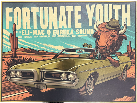 FY August 3rd-6th Tour Gold Foil Poster With Eli-Mac & Eureka Sound