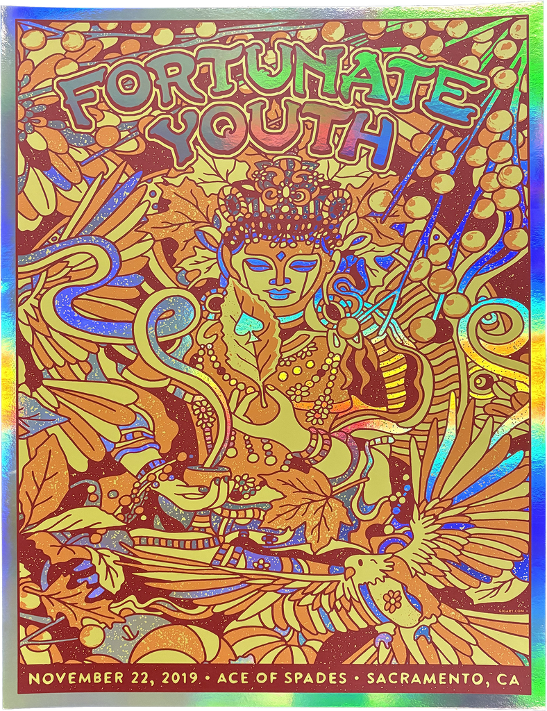 Sacramento CA Ace of Spades 11/22/2019 Foil Poster