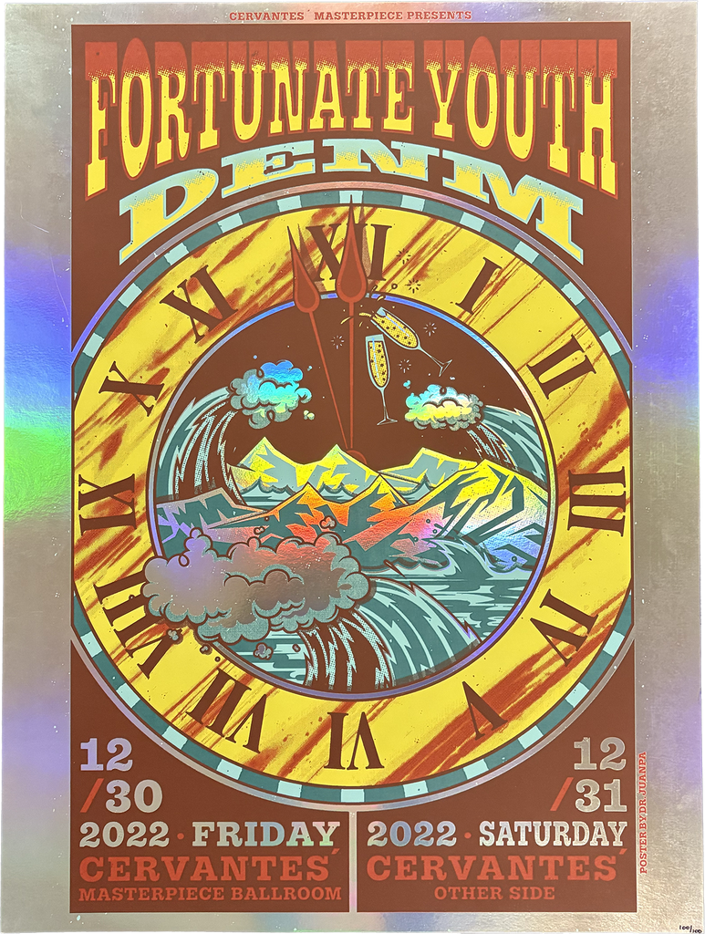 12/30-12/31 NYE 2023 Cervantes Foil Poster