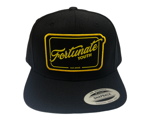 FY Cursive Patch Snapback Black