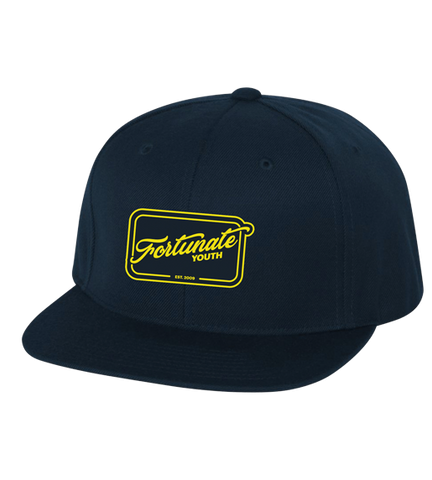 FY Cursive Snapback (Navy)