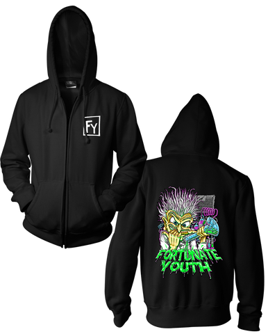 Mad Scientist Zip Hoodie (Black)