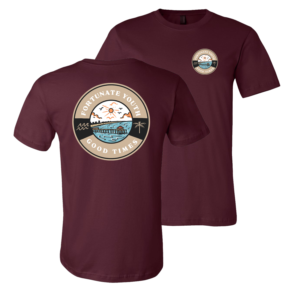 Pier Tee (Maroon)