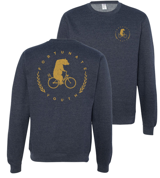 Bear Crewneck Sweatshirt (NAVY) – Fortunate Youth